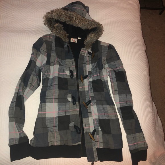 Roxy Coat with Faux Fur Hood - Picture 1 of 4